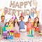 Colorful Celebrations: 16-Inch Mylar Foil Happy Birthday Balloons Banner - Eco-Friendly Decor for All Ages!